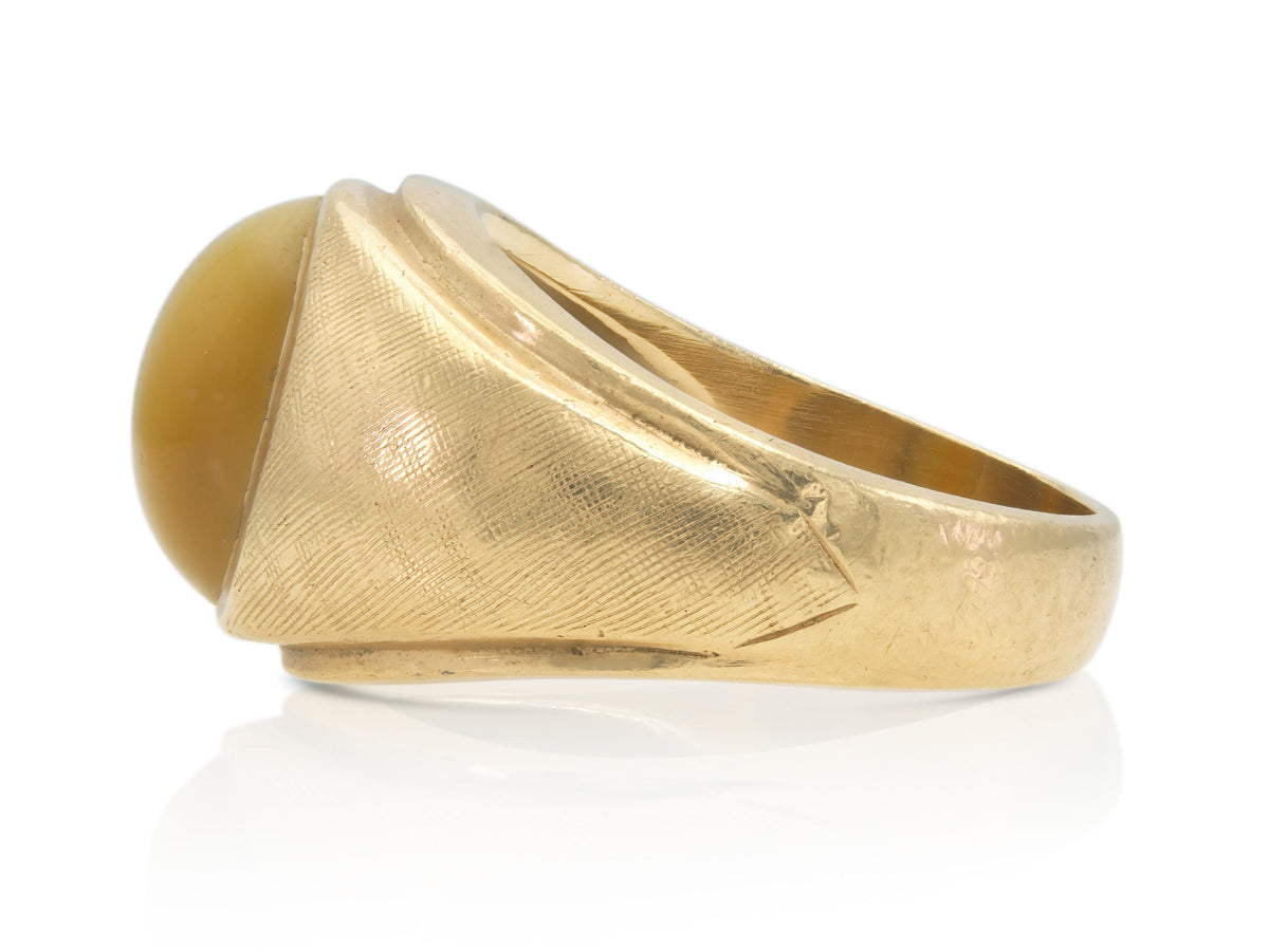 Vintage 1960s Tiger Eye Domed Ring