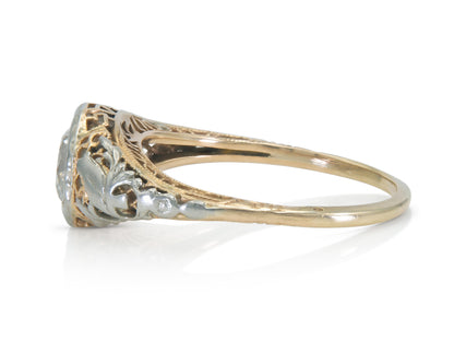 Antique Edwardian 1900s 1.00 Carat Old European cut Diamond Engagement Ring