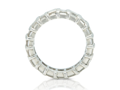 Antique Art Deco 1920s 5.70 Carat Emerald Cut Diamond Eternity Band Ring