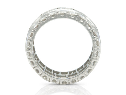 6.20 Carat Round and Baguette Cut Diamond Eternity Band Ring