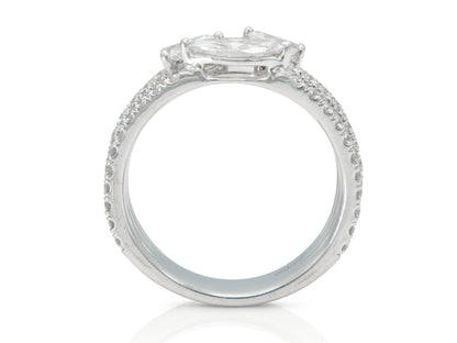 Kwiat Duet Four Row Ring with Diamonds