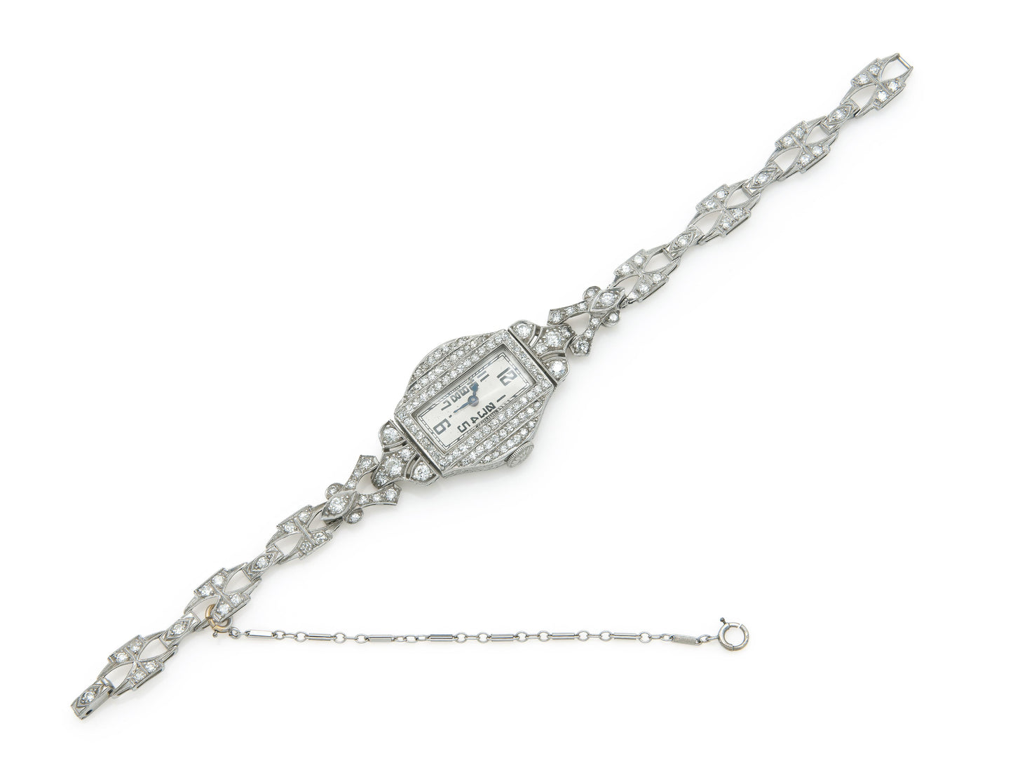 Antique Art Deco 1920s 4.50 Carat Diamond Watch