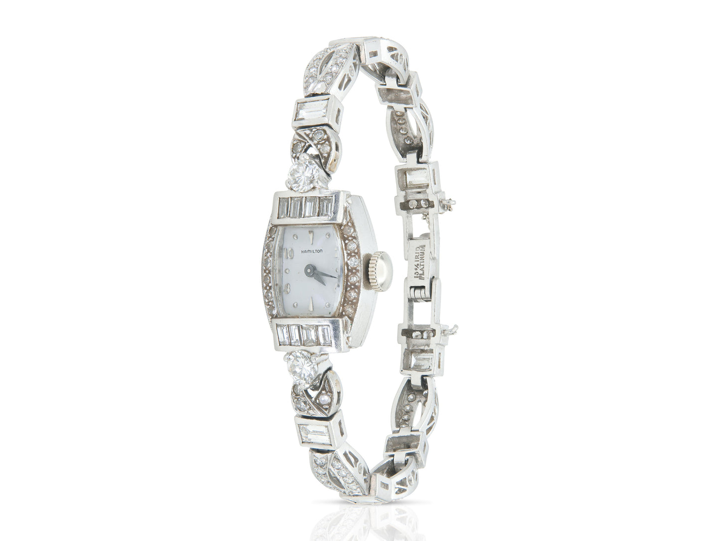 Vintage 1940s Hamilton 4.50 Carat Diamond Watch