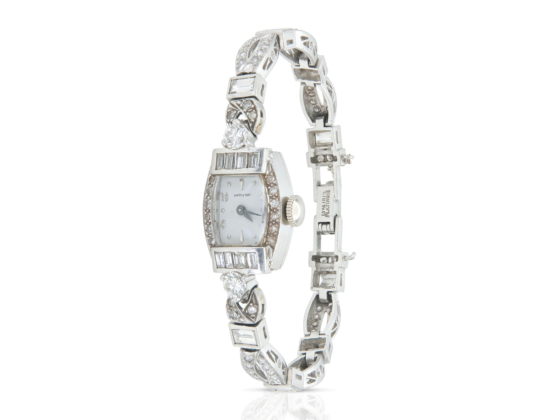 Vintage 1940s Hamilton 4.50 Carat Diamond Watch
