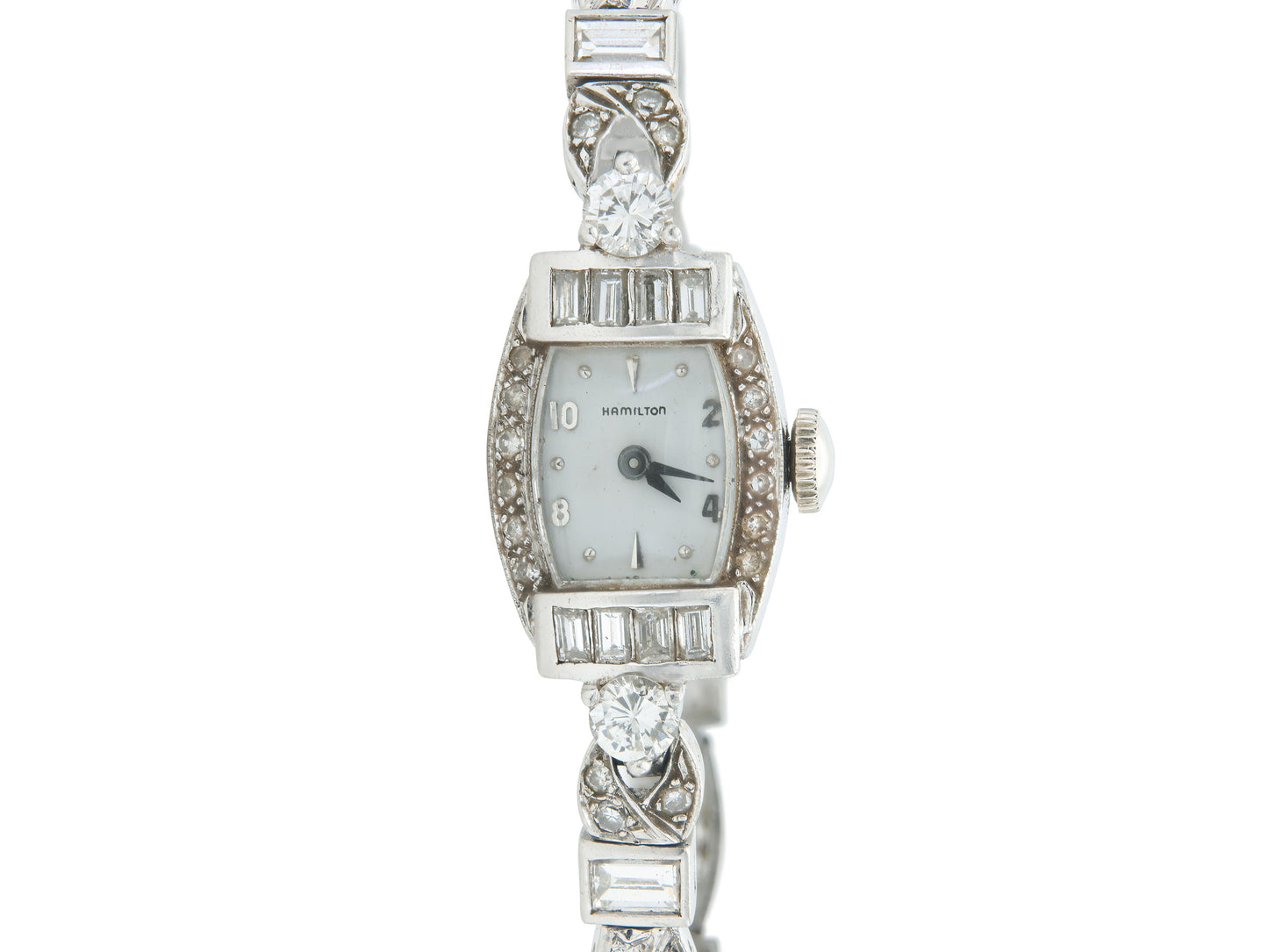 Vintage 1940s Hamilton 4.50 Carat Diamond Watch