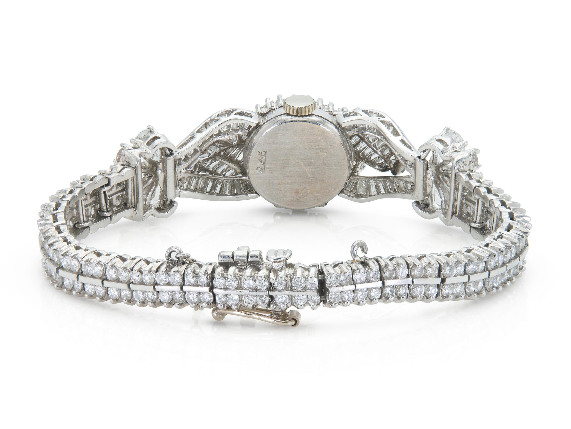 Vintage 1950s Pery 15.00 Carat Diamond Watch Bracelet