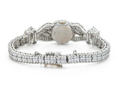 Vintage 1950s Pery 15.00 Carat Diamond Watch Bracelet