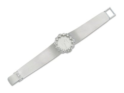 Vintage 1970s Jaeger-LeCultre White Gold Watch with Diamonds