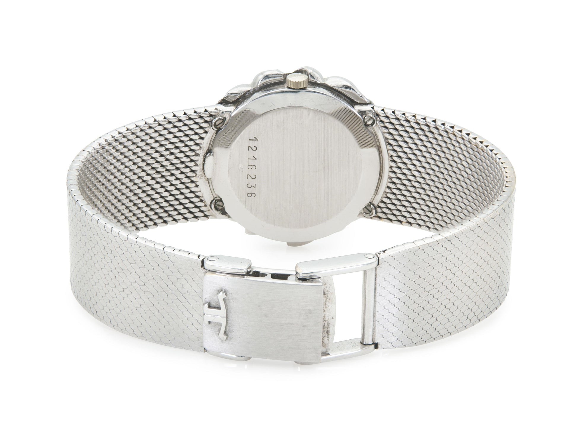 Vintage 1970s Jaeger-LeCultre White Gold Watch with Diamonds