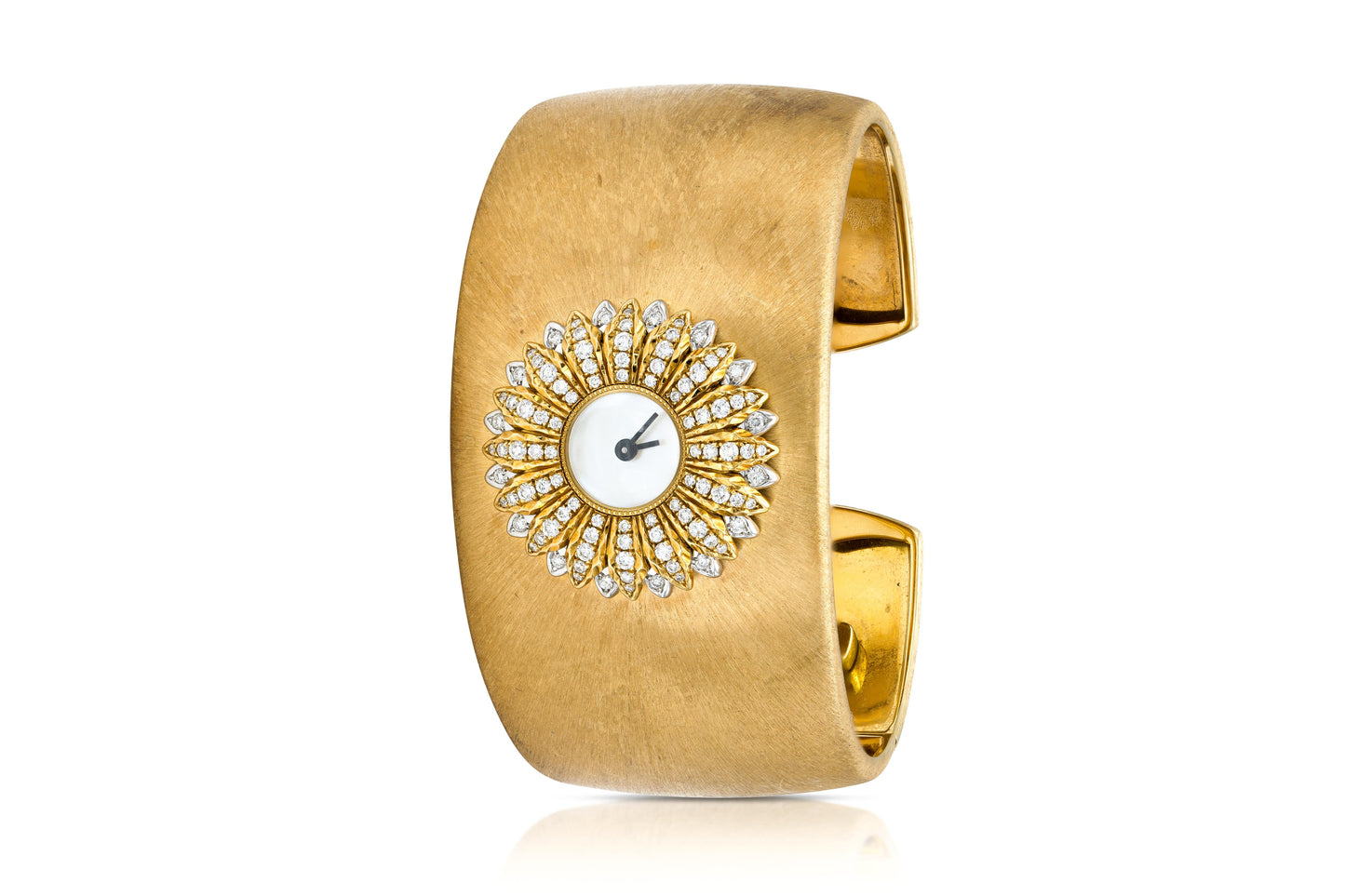 Buccellati Anthochron Gold Watch Bangle with Diamonds