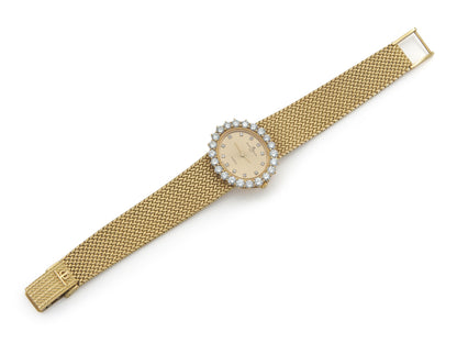 Vintage 1980s Baume & Mercier Gold and Diamond Watch