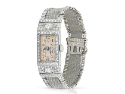 Antique Art Deco 1920s Glycine 5.40 Carat Diamond Watch