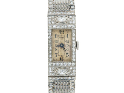 Antique Art Deco 1920s Glycine 5.40 Carat Diamond Watch