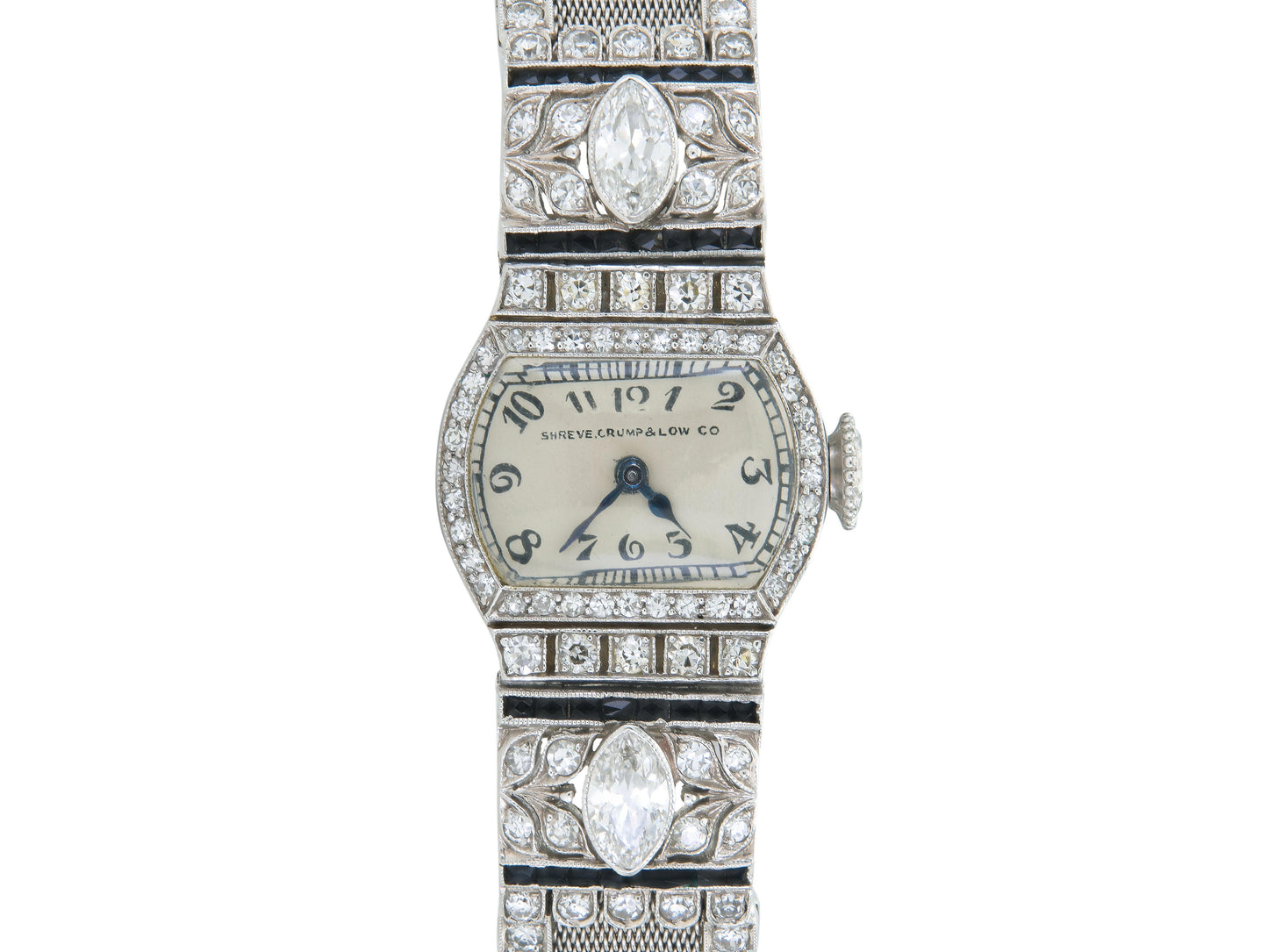 Antique Edwardian 1900s Shreve, Crump & Lox Co. and Patek Philippe Diamond Watch