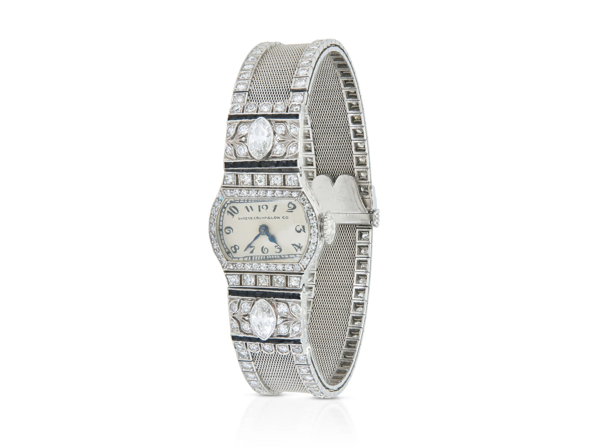 Antique Edwardian 1900s Shreve, Crump & Lox Co. and Patek Philippe Diamond Watch