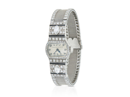 Antique Edwardian 1900s Shreve, Crump & Lox Co. and Patek Philippe Diamond Watch