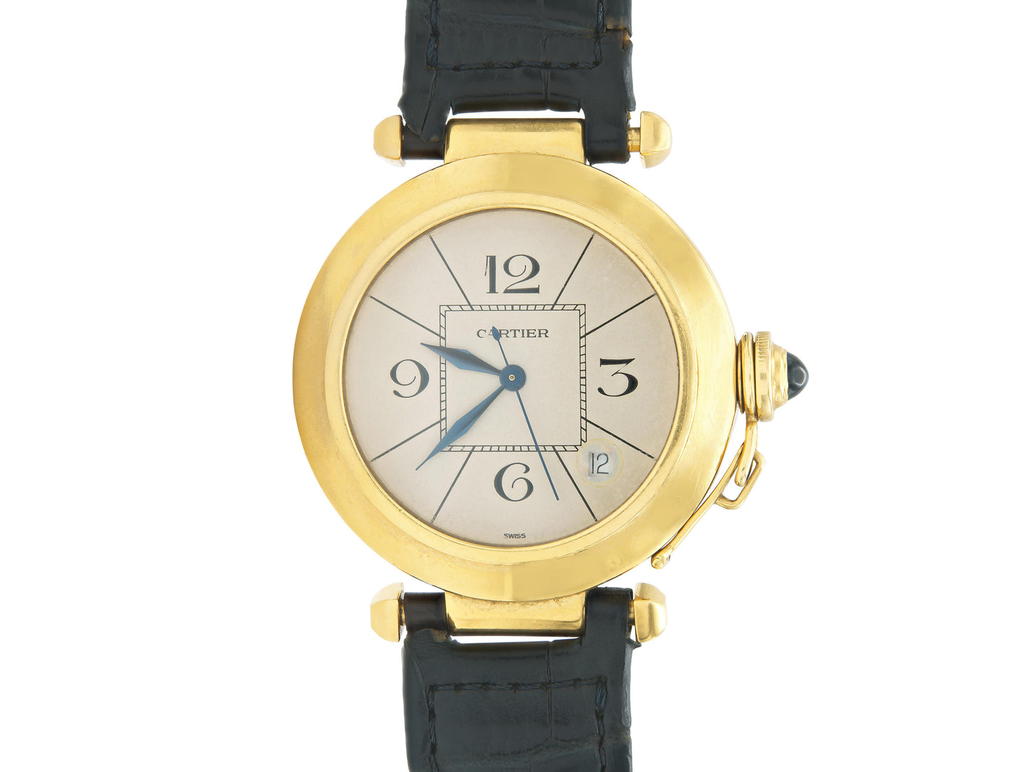 Vintage 1980s Cartier Gold Pasha Chronograph Watch