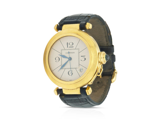 Vintage 1980s Cartier Gold Pasha Chronograph Watch