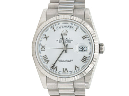 Rolex White Gold Presidential Day-Date Watch