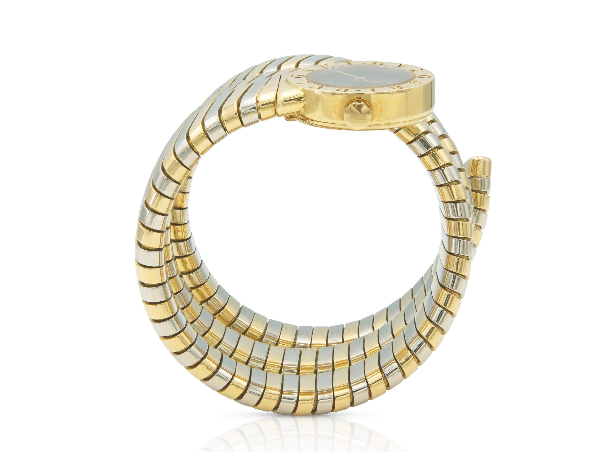Vintage 1980s Bvlgari Two-Tone Tubogas Wrap Watch
