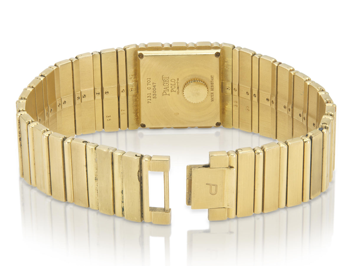 Vintage 1980s Piaget Gold Polo Watch