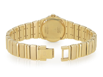 Vintage 1990s Piaget Gold Polo Watch with Diamonds