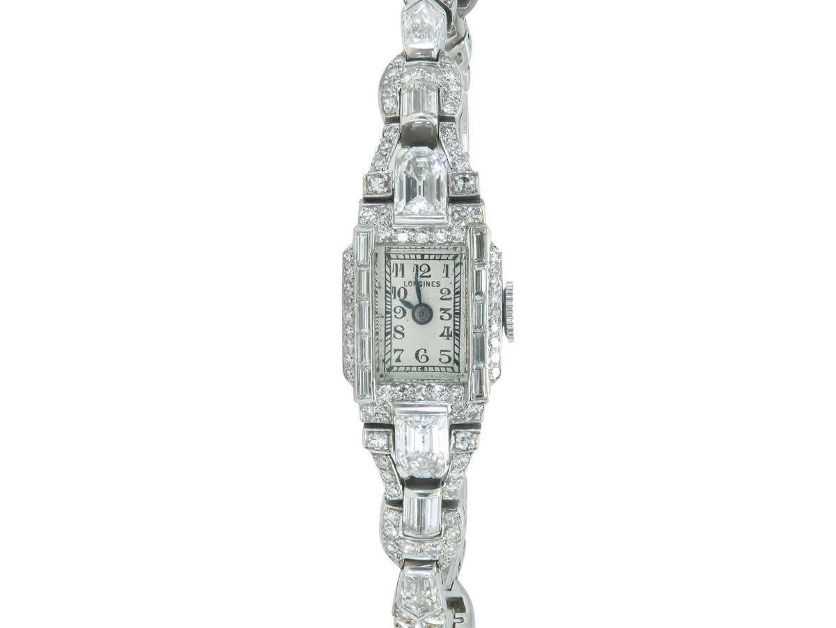 Antique Art Deco 1920s Longines Diamond Watch