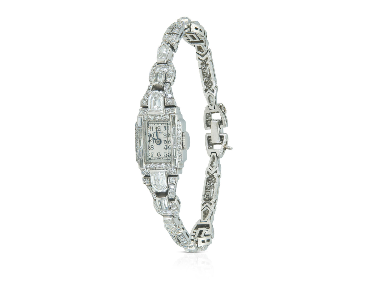 Antique Art Deco 1920s Longines Diamond Watch