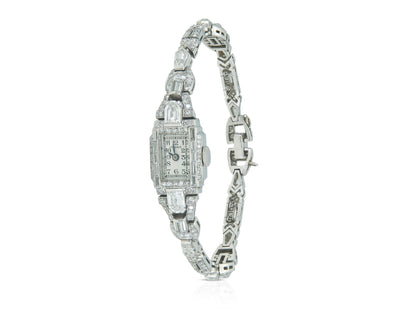 Antique Art Deco 1920s Longines Diamond Watch