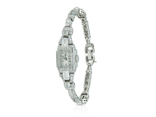 Antique Art Deco 1920s Longines Diamond Watch