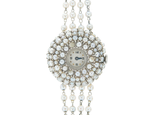 Vintage 1970s Lucien Piccard Pearl Watch
